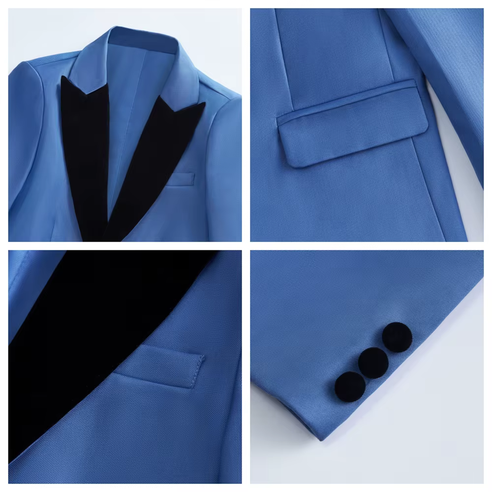 Costume 3 pièces vert sauge pour garçons, veste à revers en velours, gilet et pantalon, tenue de pageboy pour tout-petits, tailles 3T-14T, pour mariage, anniversaire, remise de diplôme