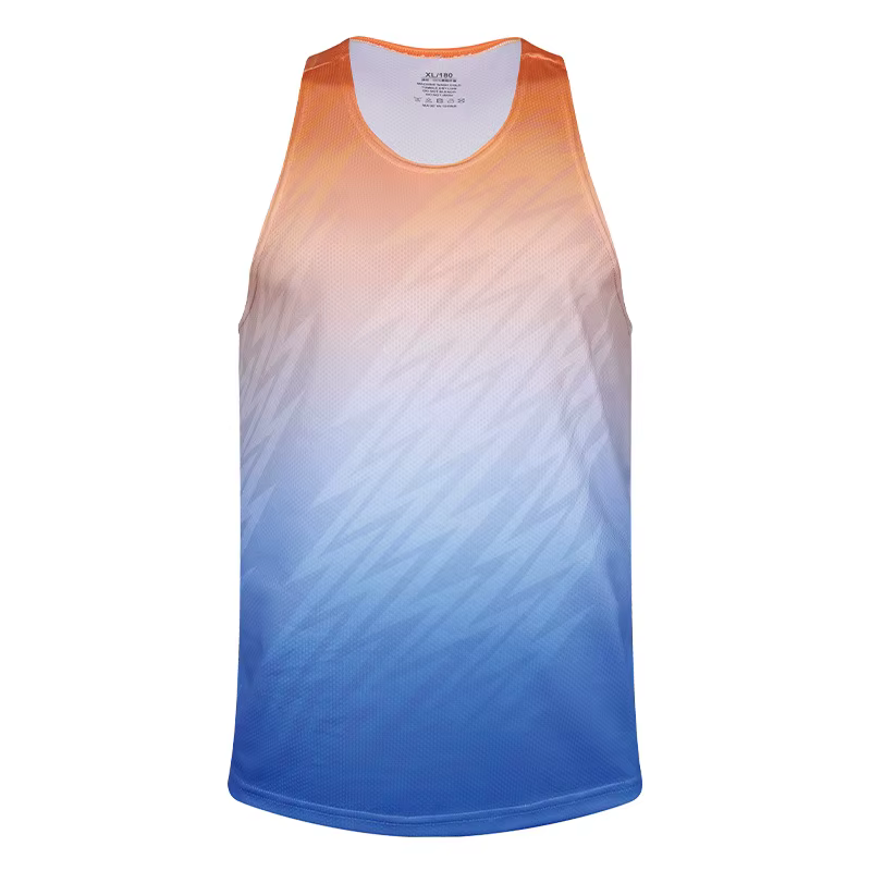 Gilet de sport pour hommes, course à pied Marathon, sans manches, débardeur à séchage rapide, maillot en Polyester d'athlétisme ultraléger