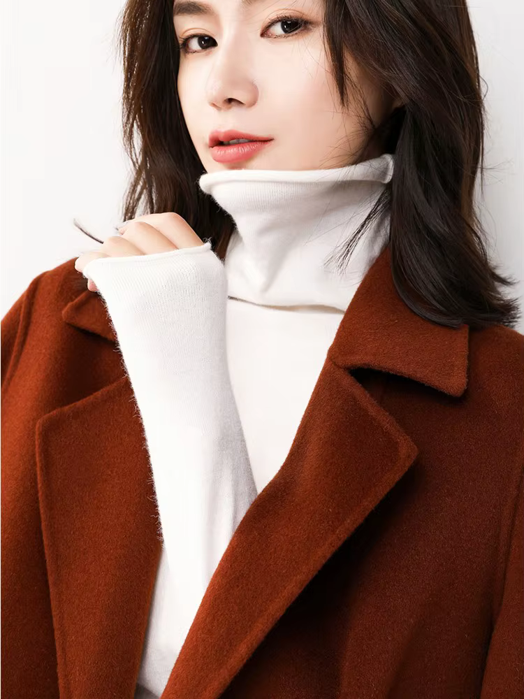 Pulls Col Roulé Femme 2026 – Nouveauté Automne Hiver – Chandail Tricoté à Manches Longues – Hauts Doux