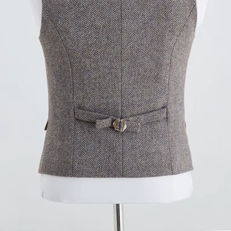 Gilet en laine à chevrons britannique de Style italien