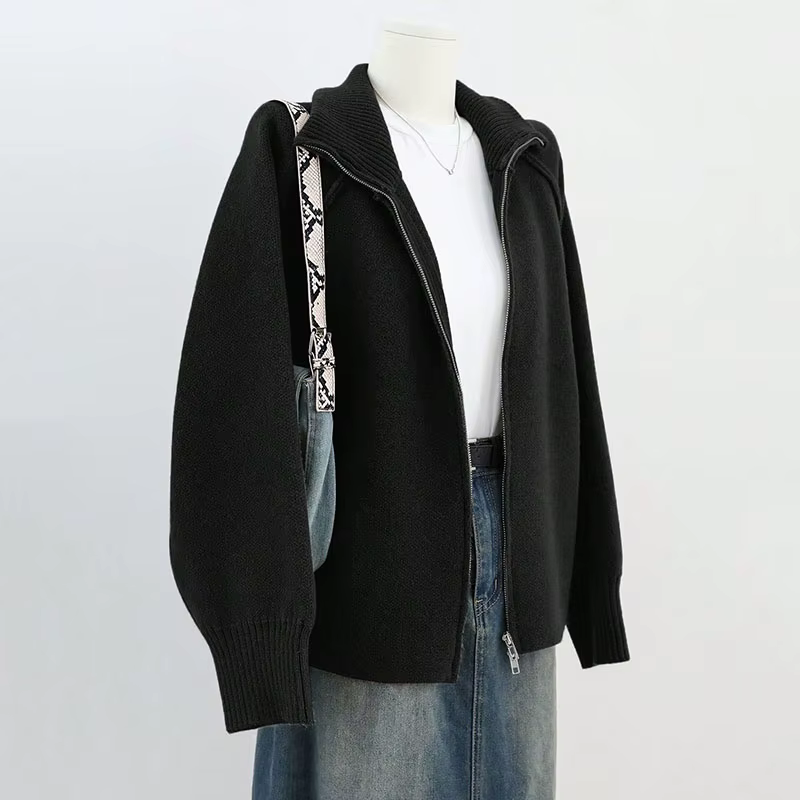 Cardigan en maille douce et épaisse pour femme