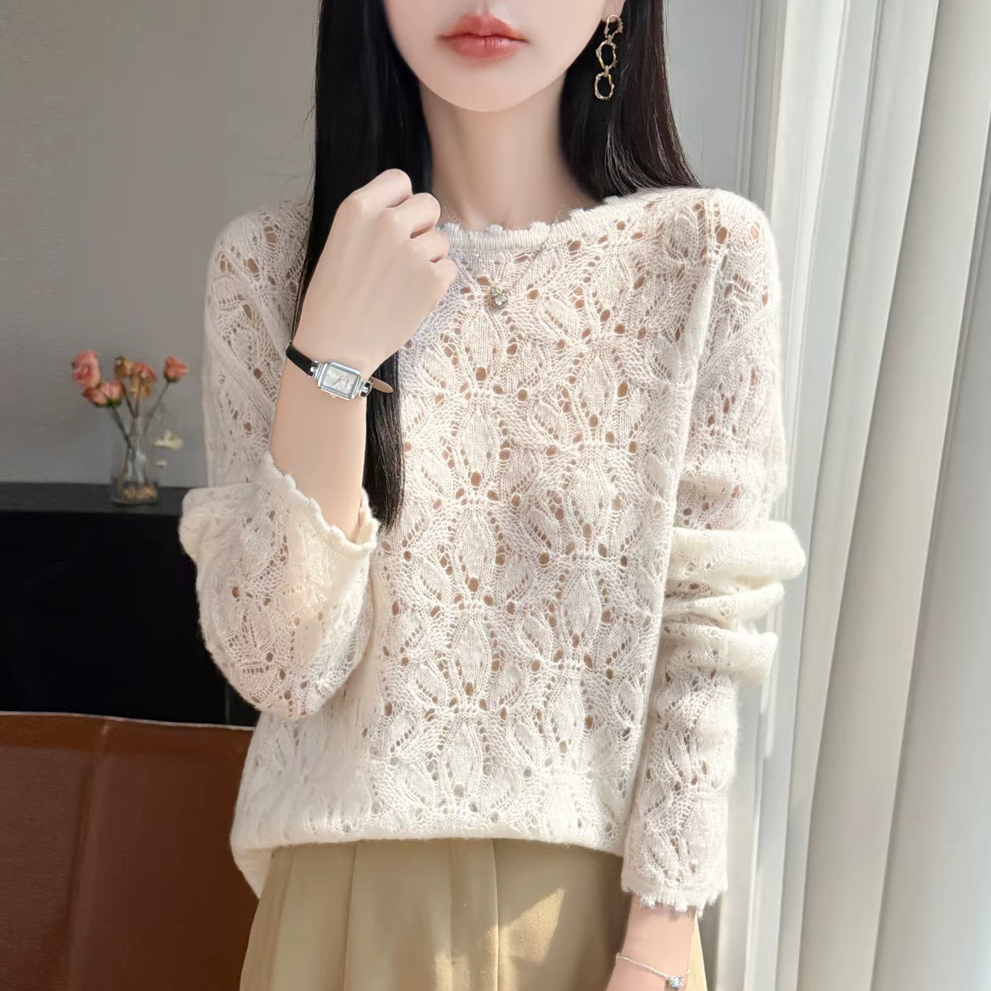 Pull en laine mérinos 100% pour femmes