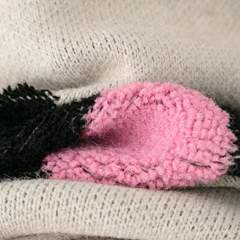 Pull tricoté à fleurs coréennes pour femmes