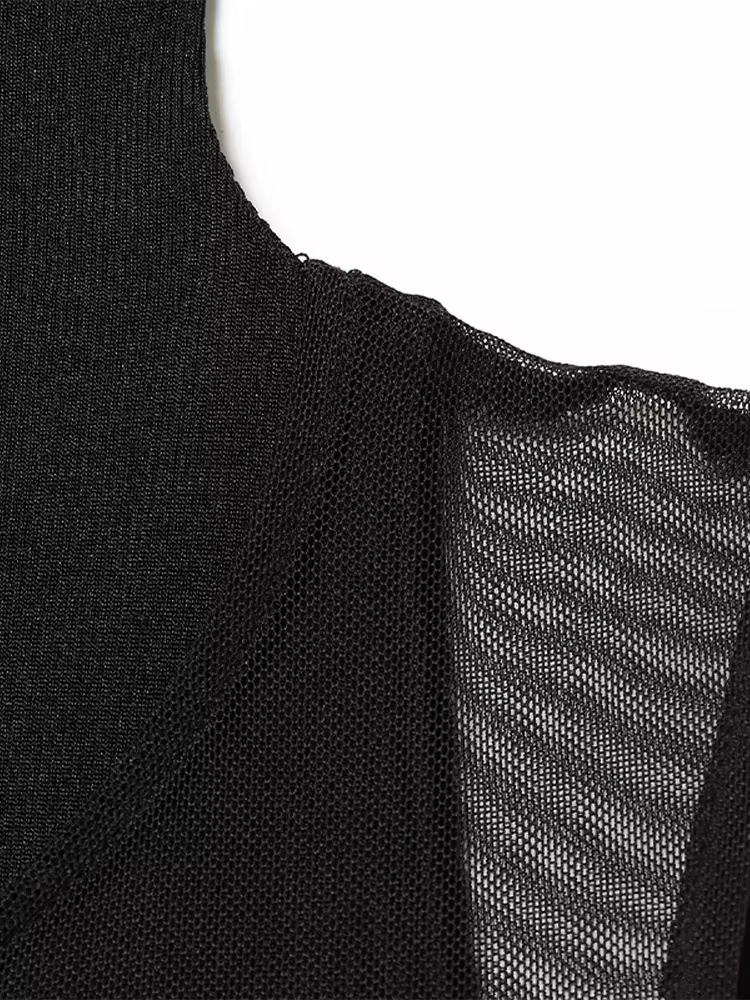 Robe Double couche sans manches à col roulé pour femmes