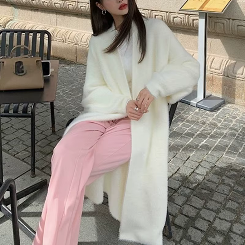 Cardigan Long blanc pour femmes