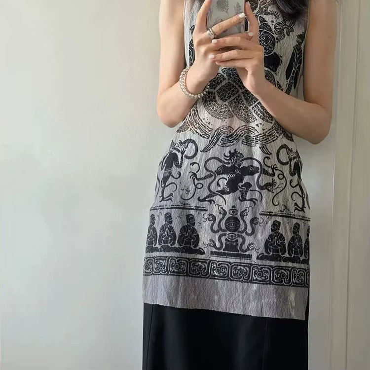 Gilet léger en mousseline de soie pour femmes
