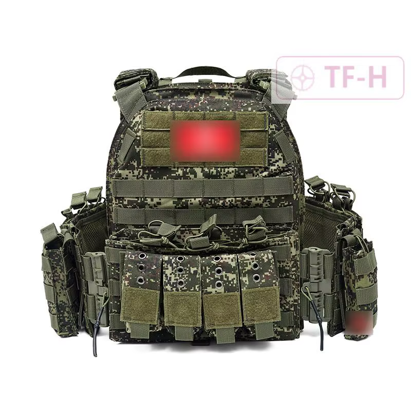 Gilet tactique, équipement de combat, accessoires de chasse, pochette, gilet Molle, camouflage vert EMR