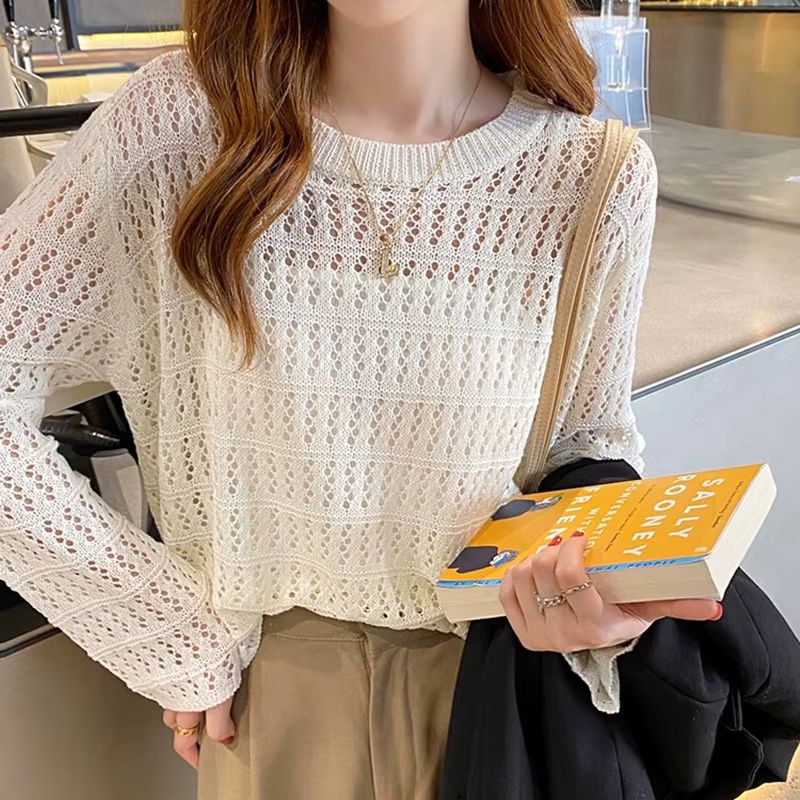 Pull court en polyester élégant pour femmes style vintage occasions estivales printemps été