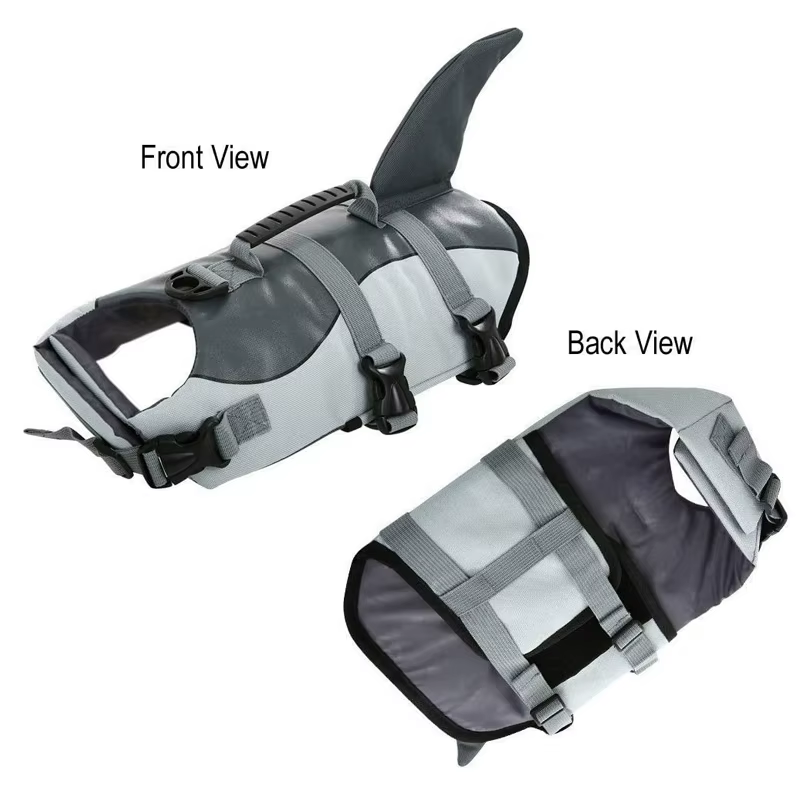 Gilet de sauvetage de style requin pour chien, vêtements imperméables et confortables, adaptés à la marche des chiens et à l'entraînement des chiens, fournitures pour animaux de compagnie