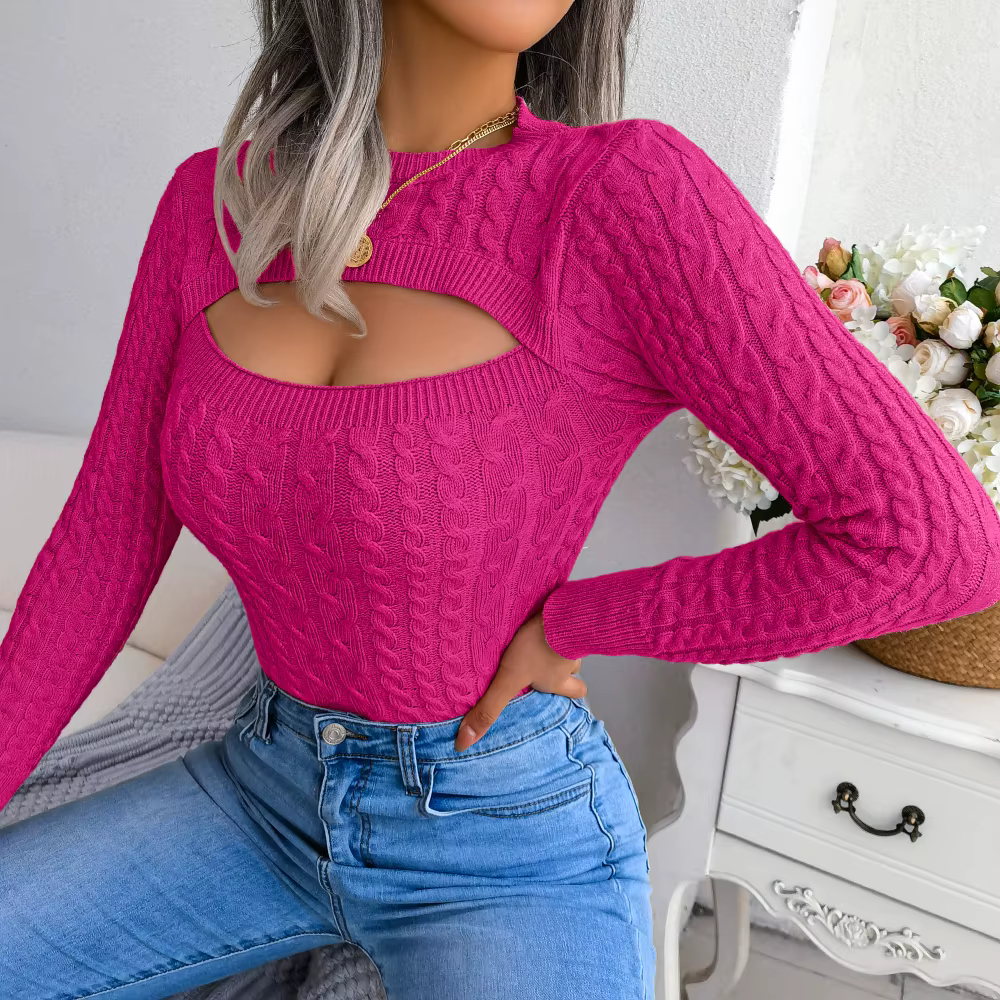 Pull sexy ajouré pour femme