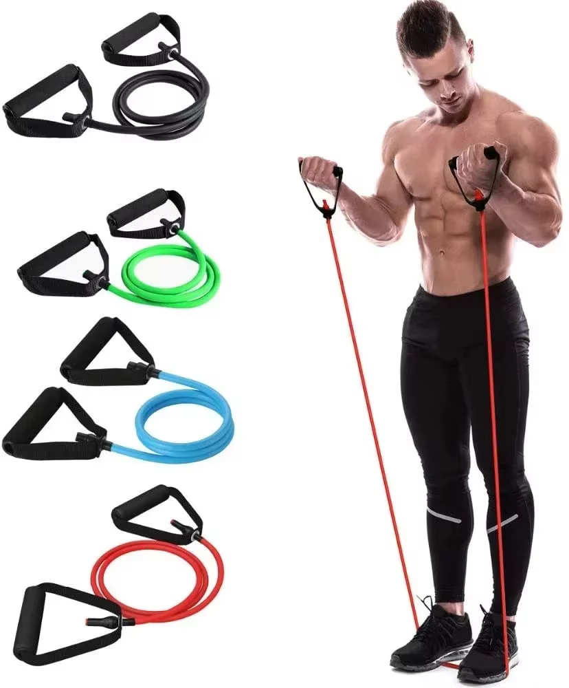 Chaude 3 niveaux de résistance Yoga tirer corde bandes poignées élastiques sport musculation maison gymnastique entraînements entraînement musculaire bande de Tube en caoutchouc