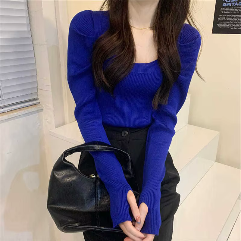 Pull tricoté à couche de Base de Style français pour femme