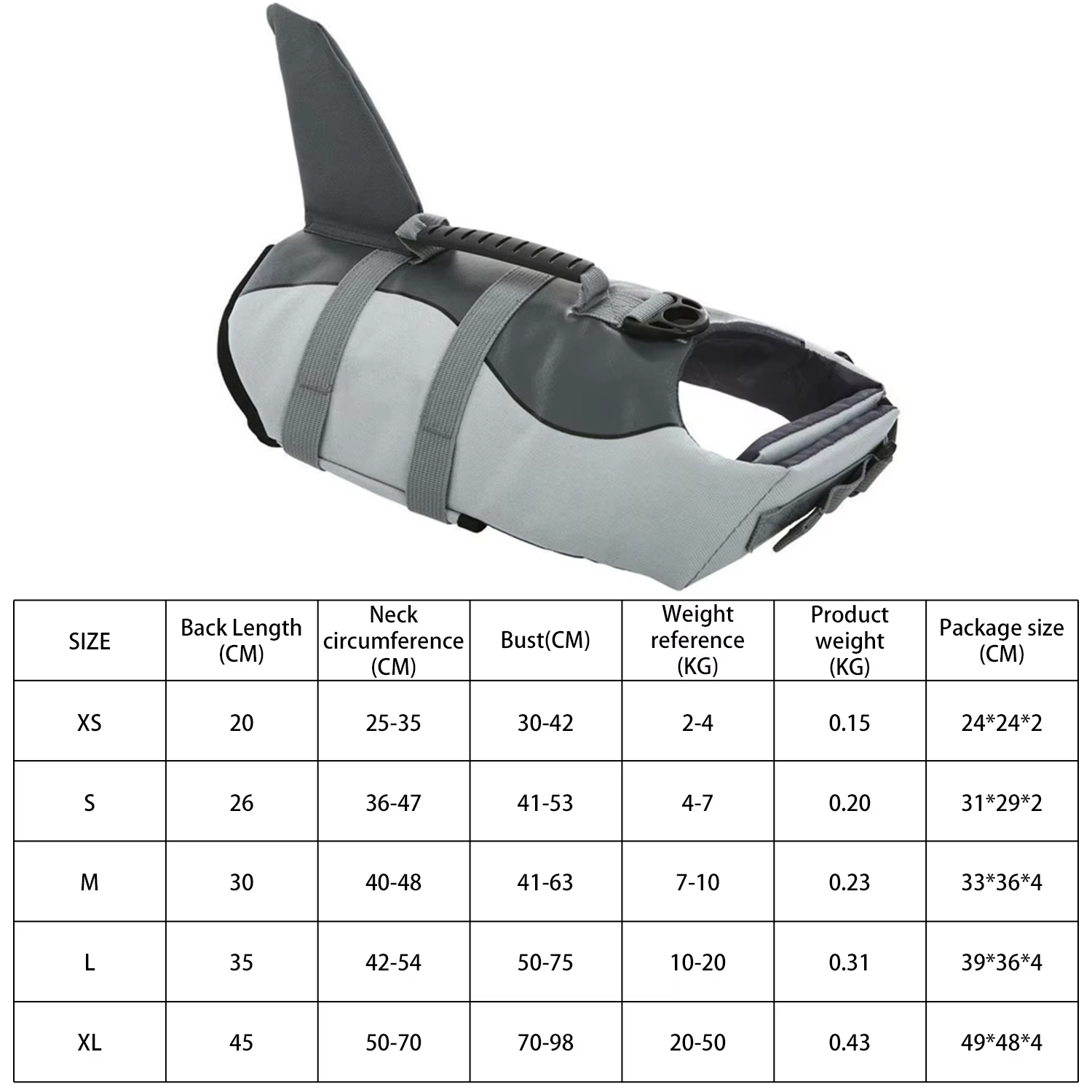 Gilet de sauvetage de style requin pour chien, vêtements imperméables et confortables, adaptés à la marche des chiens et à l'entraînement des chiens, fournitures pour animaux de compagnie