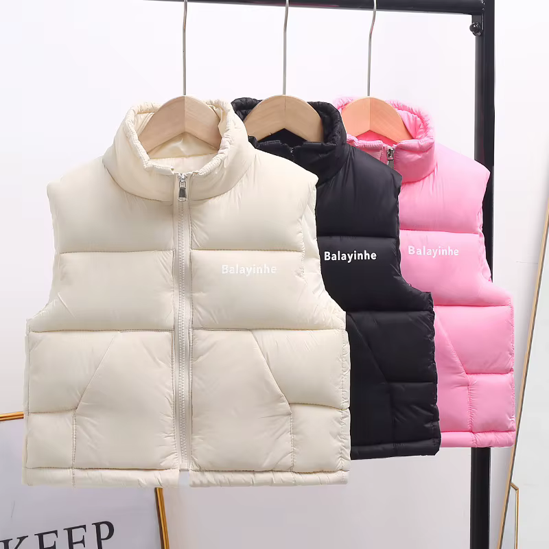 Nouveaux gilets d'hiver pour enfants pour garçons, filles et bébés, gilets en coton épais, chauds et à la mode pour enfants à porter