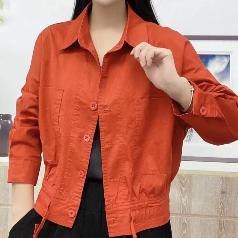 Cardigan à boutons à la mode, chemise polyvalente, manches longues, couleur unie, haut décontracté