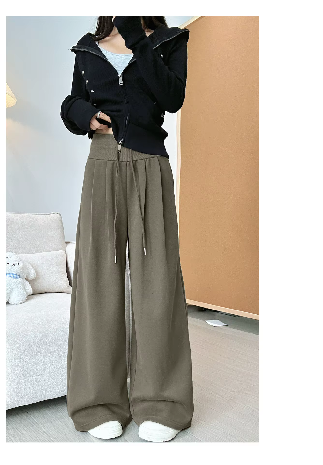 Pantalon de survêtement bleu marine pour femme