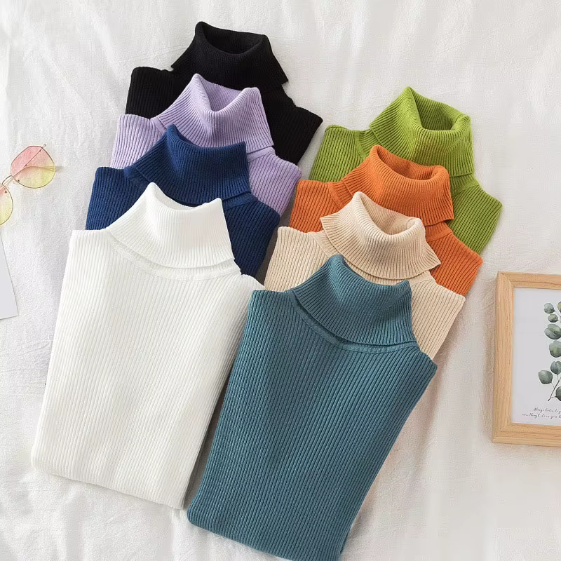 Pull col roulé pour femme