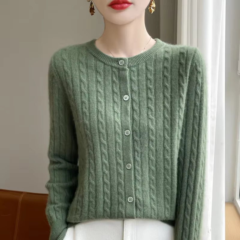 Pull tricoté à col rond pour femme