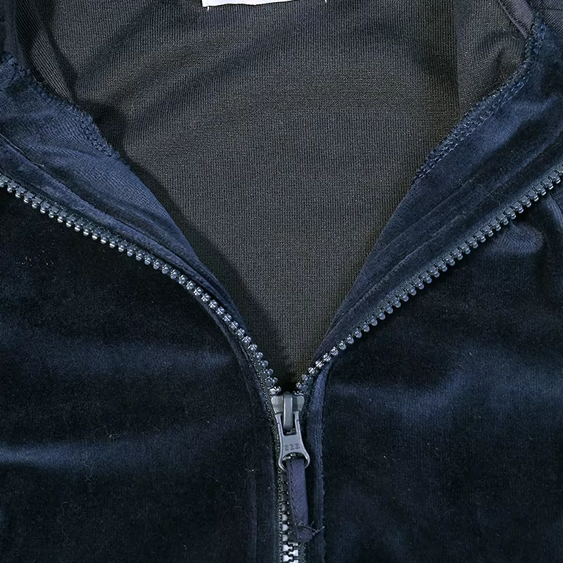 Vêtements d'enfance pour garçon/fille, gilet scolaire bleu marine avec doublure en velours, gilet extérieur à capuche, fermetures éclair sur le devant et cœur brodé, hauts pour enfants