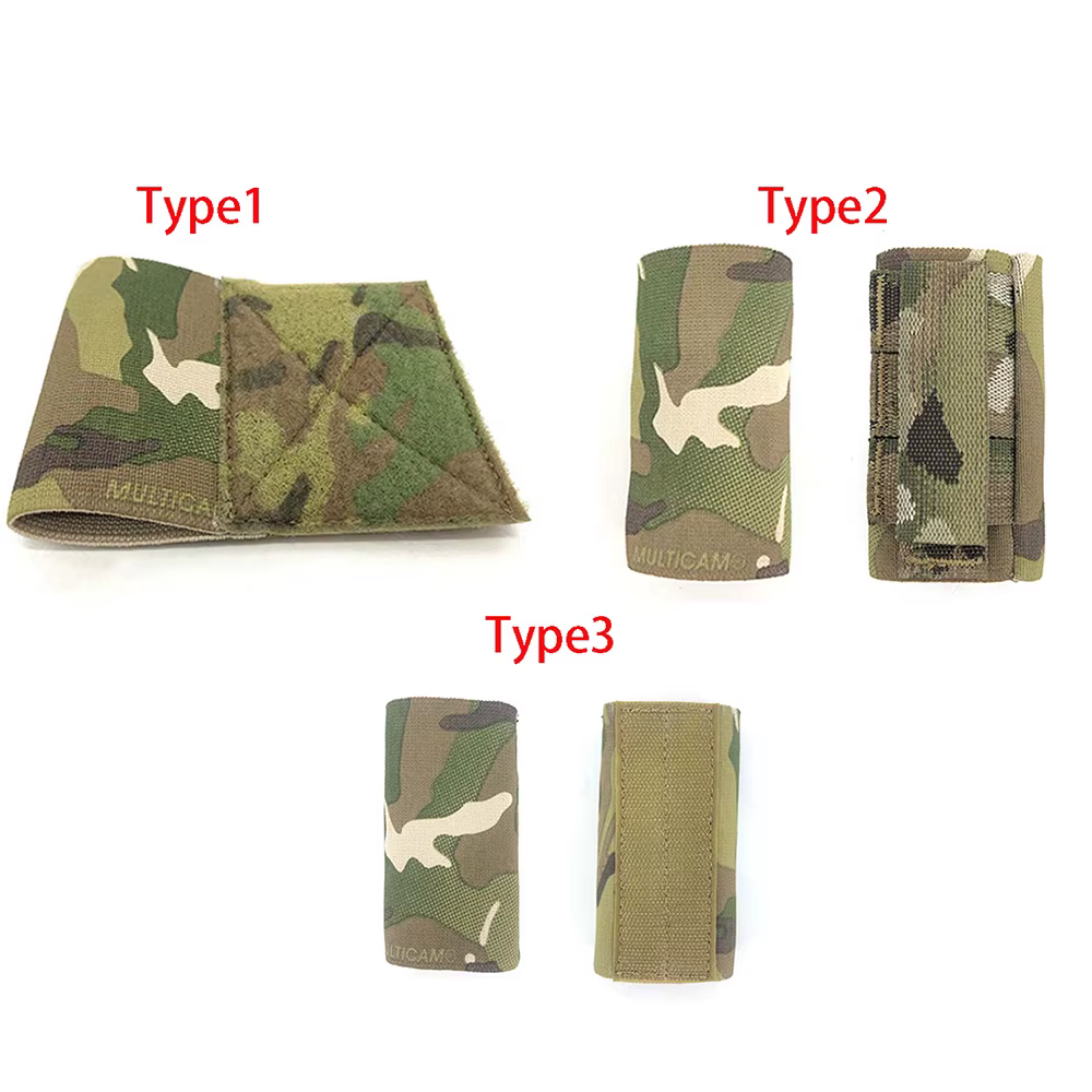 Pochette élastique tactique pour gilet et ceinture, porte-plaques pour harnais de poitrine, support de rangement sécurisé 2'*3' à scratch