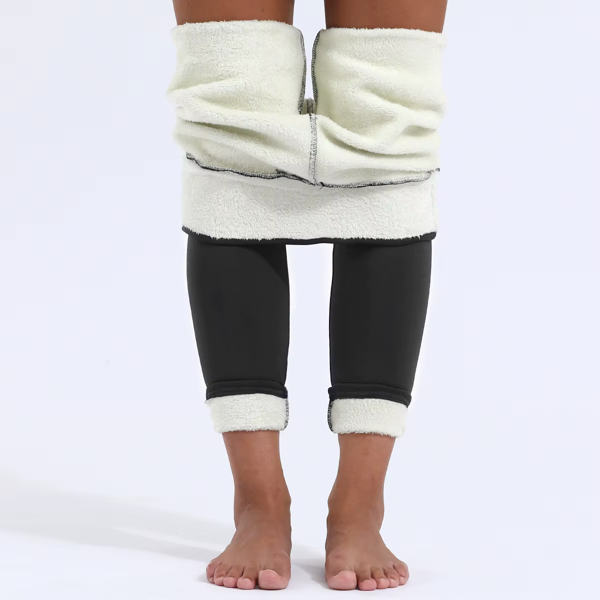 Legging taille haute sans couture avec sourire en agneau pour femme, optique, thermique, collants chauds, pantalon isolé, mode féminine, hiver,hiver vêtements femme hiver,collant polaire femme,vêtemen