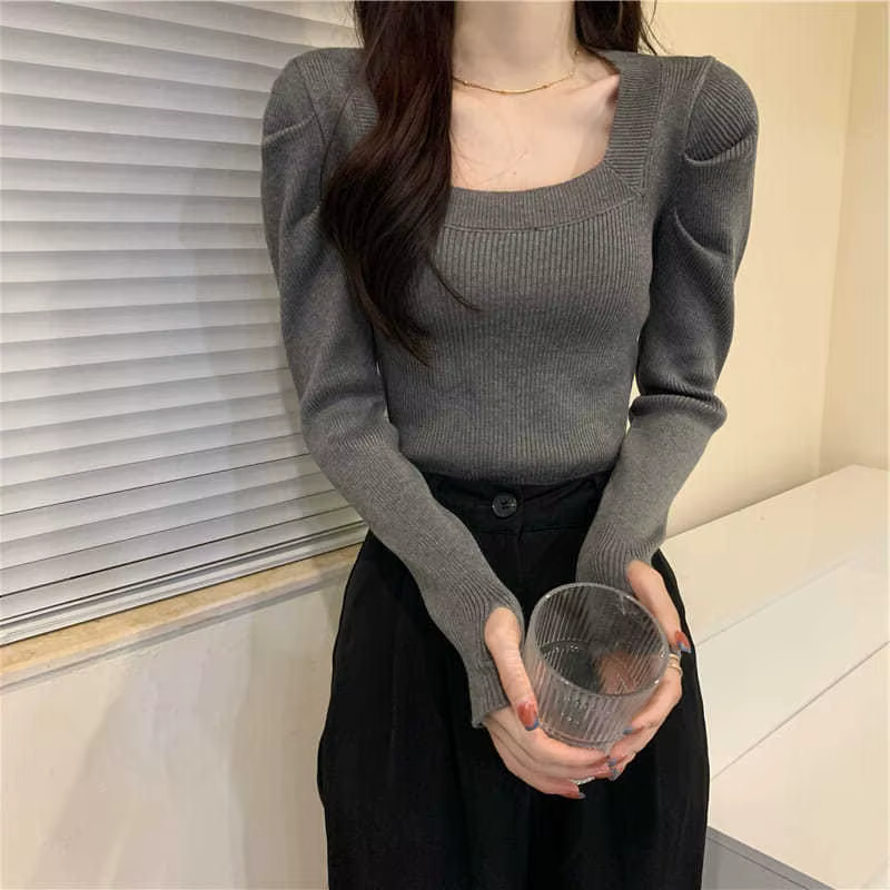 Pull tricoté à couche de Base de Style français pour femme