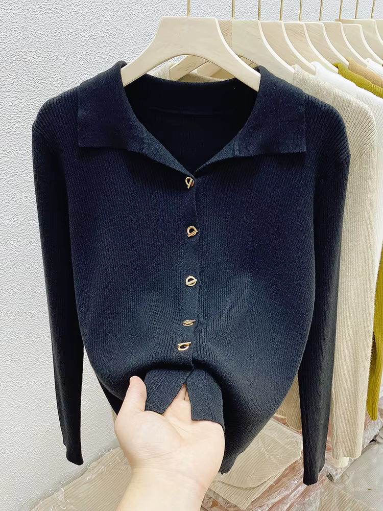 Cardigan féminin tricoté à boutonnage simple pour automne hiver élégant pour femmes junior occasions spéciales