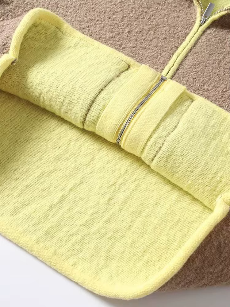 Nouveau Cardigan Chic à Fermeture Éclair pour Femme