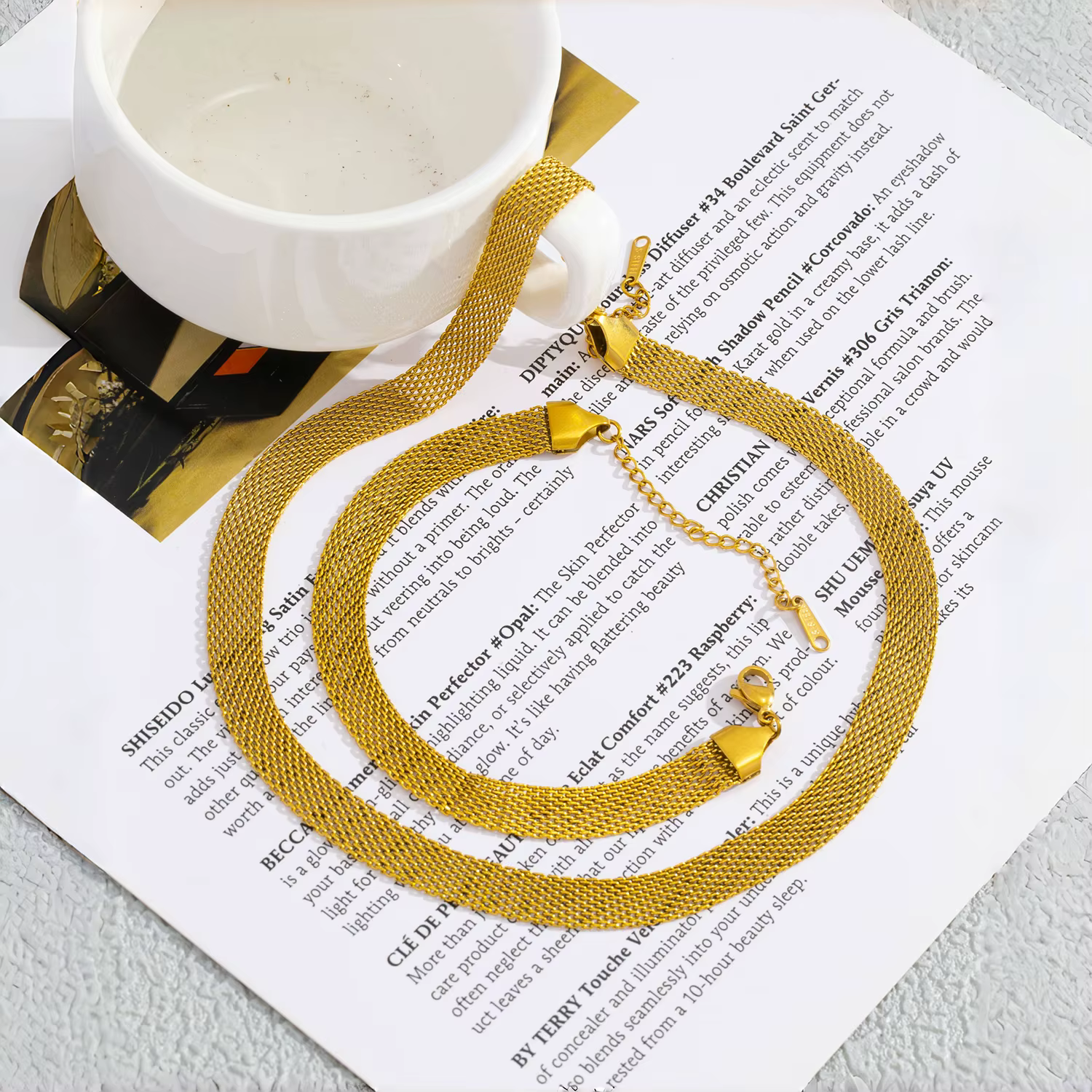 Collier ras du cou en acier inoxydable de 8mm de large pour femmes, Texture de maille Fine, bijoux hypoallergéniques minimalistes, cadeau