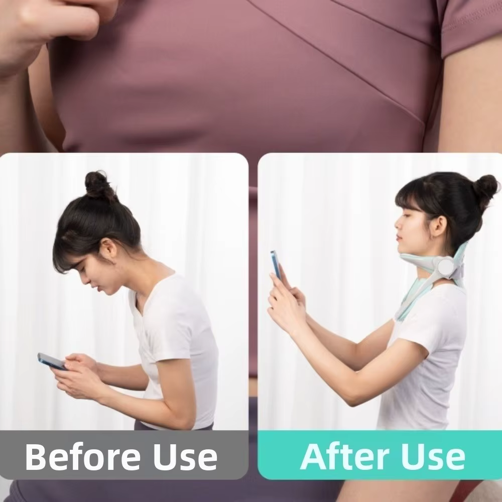 Support de cou respirant et réglable, design ergonomique confortable, attelle cervicale soulageant la pression, stabilisant le cou, ceinture de fixation