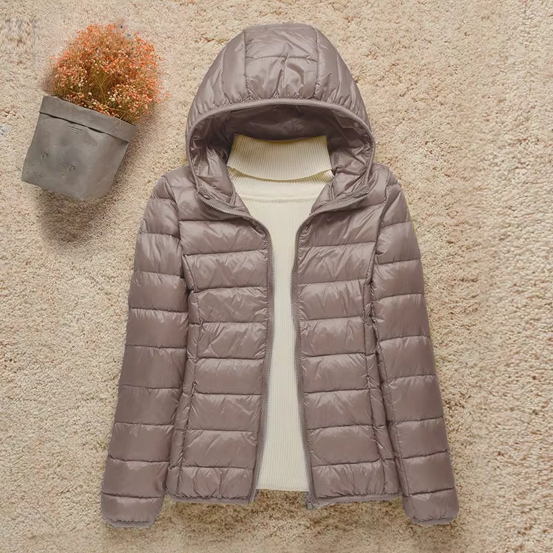 Doudoune Ultralégère à Capuche pour Femme, Manteau Chaud Matelassé, Parka Légère, Printemps Automne et Hiver 2022, 2021
