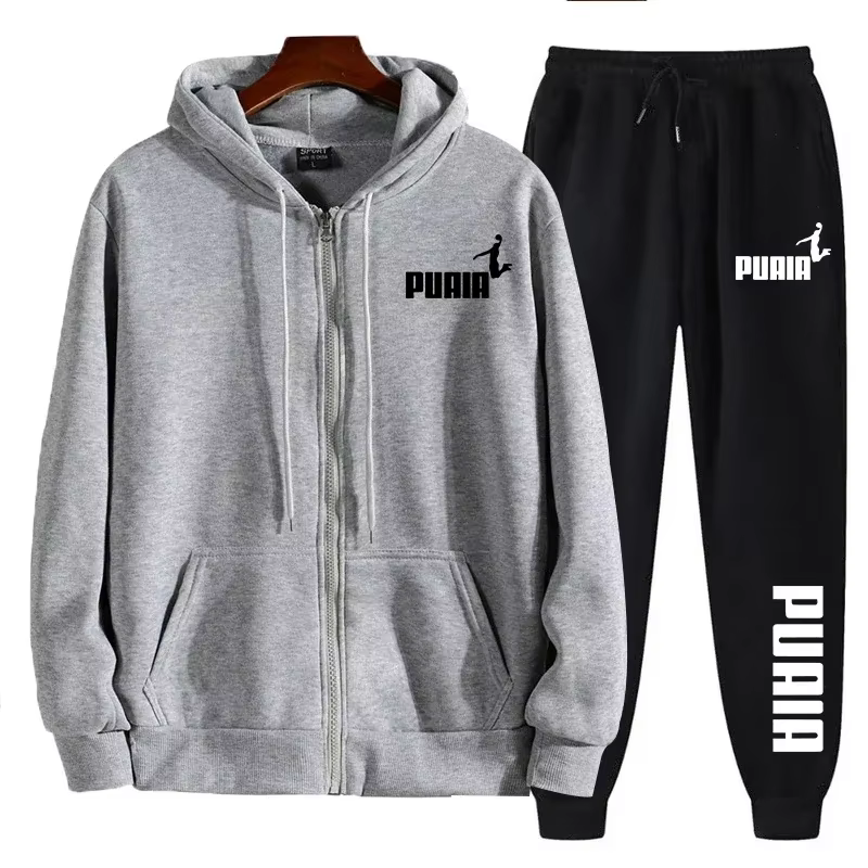 2025 nouveaux vêtements de sport pour hommes tendance imprimé sweat à capuche pantalon 2 pièces ensemble décontracté veste à glissière ensemble vêtements quotidiens automne hiver
