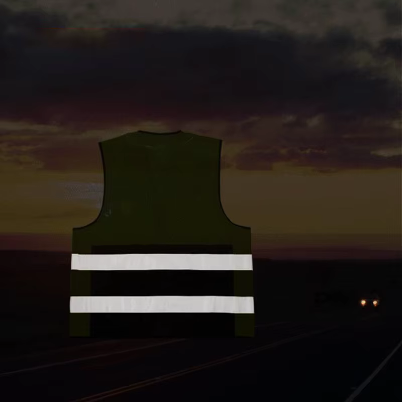 Gilet de travail jaune fluorescent Hi-Vis, gilet de travail en maille respirante, pour conducteurs de camions, le contrôle de la circulation et la moto