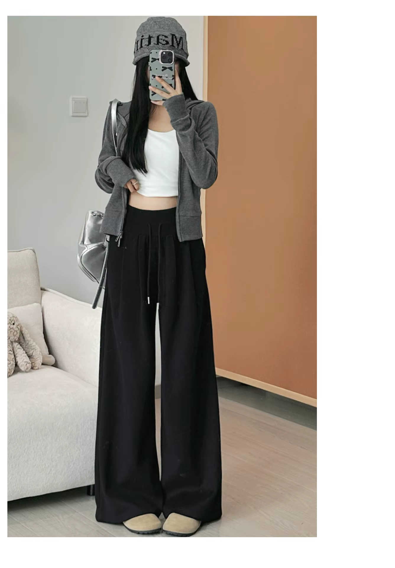 Pantalon de survêtement bleu marine pour femme