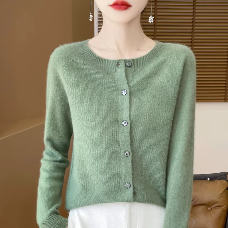 Cardigan en laine mérinos pour femme