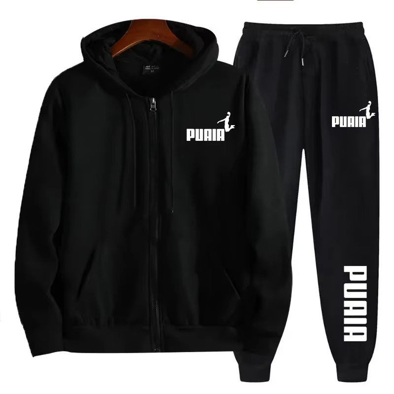 2025 nouveaux vêtements de sport pour hommes tendance imprimé sweat à capuche pantalon 2 pièces ensemble décontracté veste à glissière ensemble vêtements quotidiens automne hiver