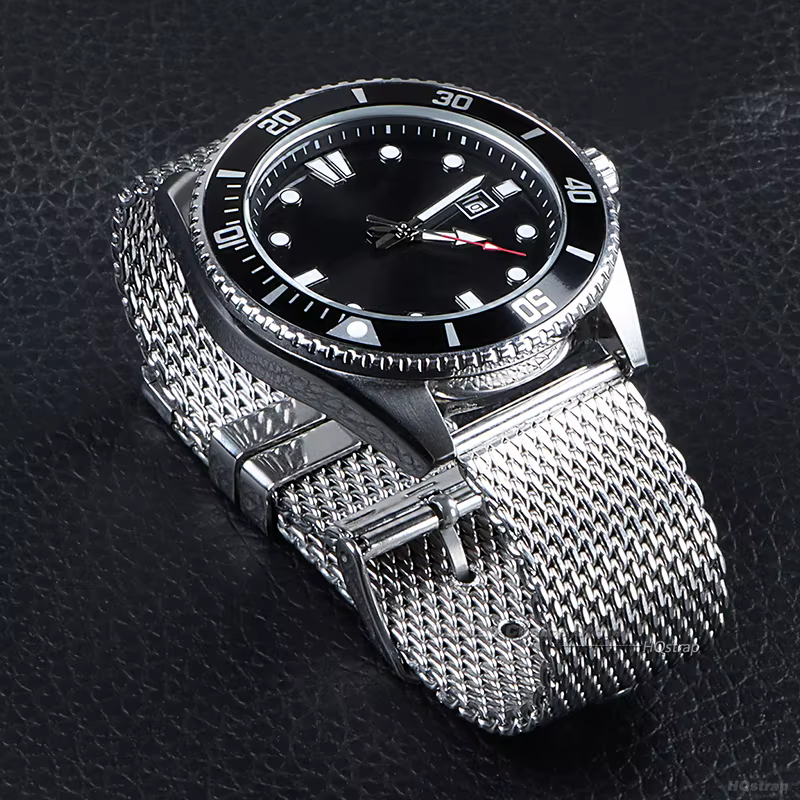 1.0 Bracelet de montre en acier inoxydable à boucle en maille milanaise pour Bracelet universel DW 18mm 20mm 22mm 24mm Bracelet pour Omega