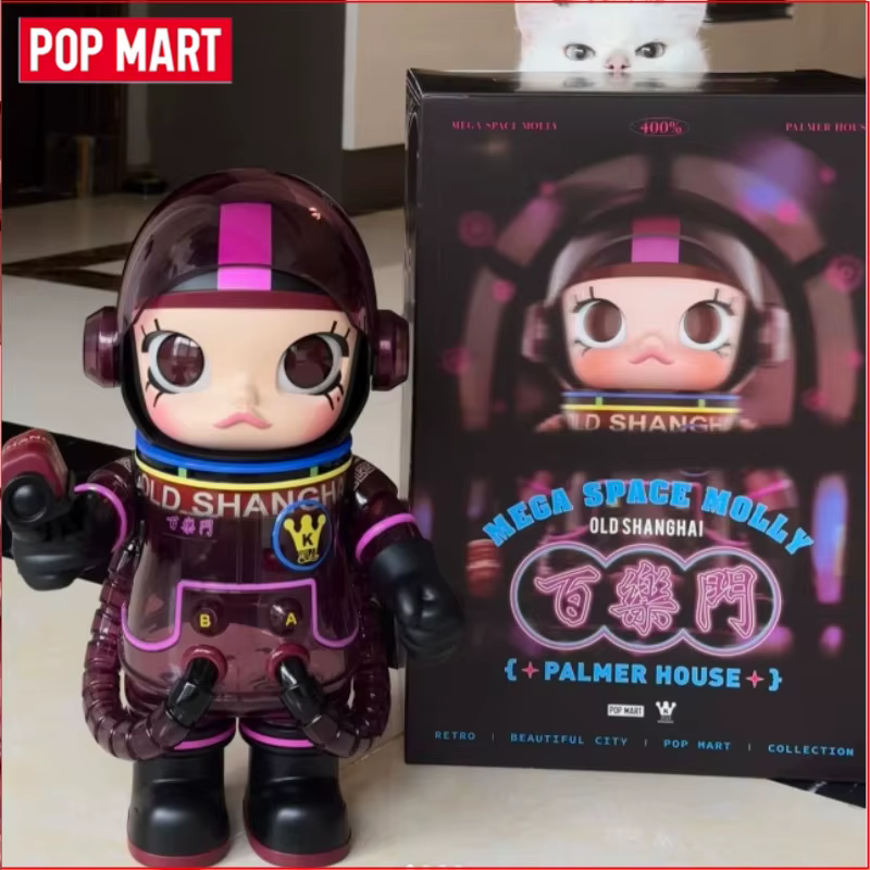 POP MART Giant Space Molly 400% Series, figurine d'action d'anime en édition limitée, ornement décoratif, cadeau de Noël à collectionner