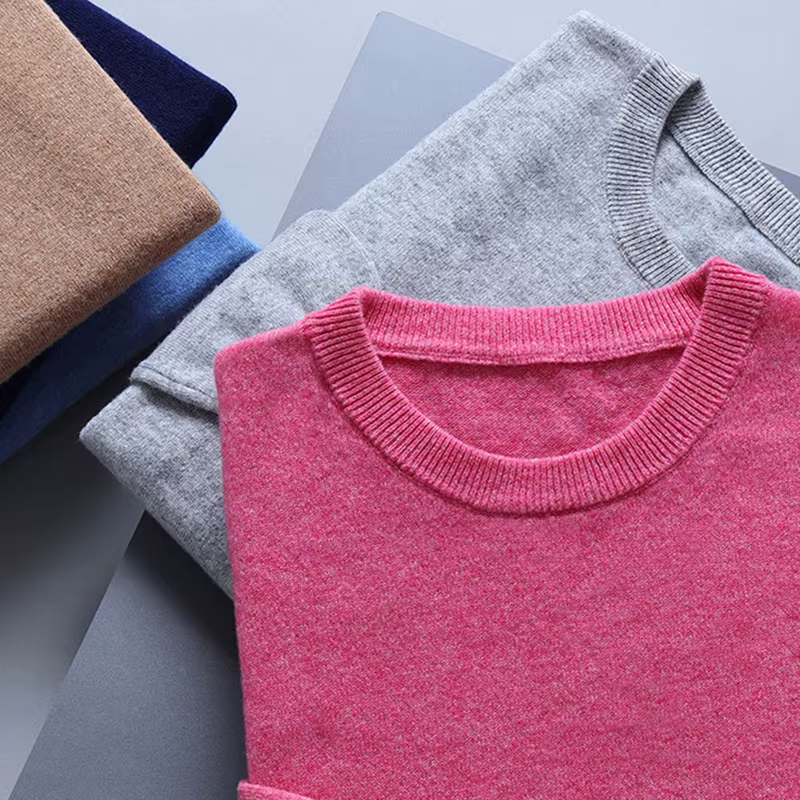 Pull en cachemire à col rond pour homme, nouvelle mode, chaud, manches longues, ample, tricoté, Business, haut décontracté, automne hiver