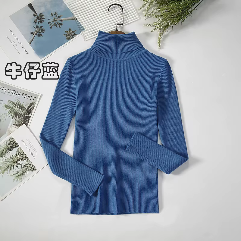 ZOKI Simple femmes pull à col roulé hiver mode