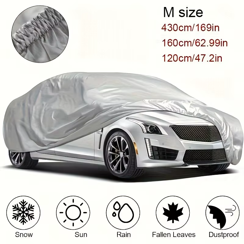 1 gilet de protection imperméable pour voiture, pour l'extérieur! Résistant aux UV, imperméable, anti-poussière, résistant à la neige - Housse de voiture imperméable toutes saisons