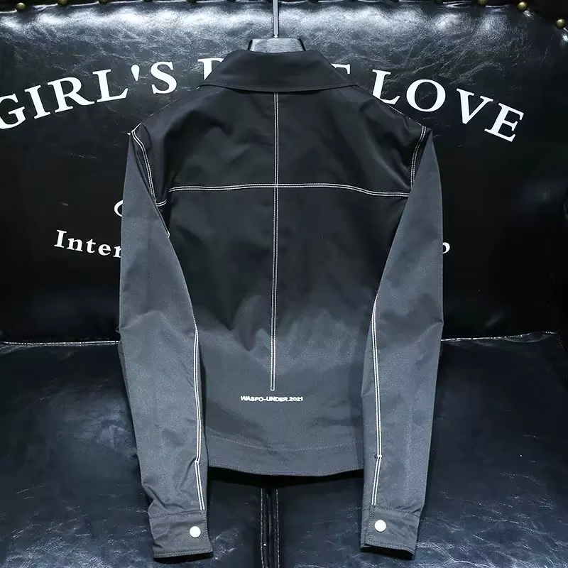 Veste à col pour hommes, marque tendance, décontractée et Simple, Version coréenne, coupe cintrée, veste Cool et élégante