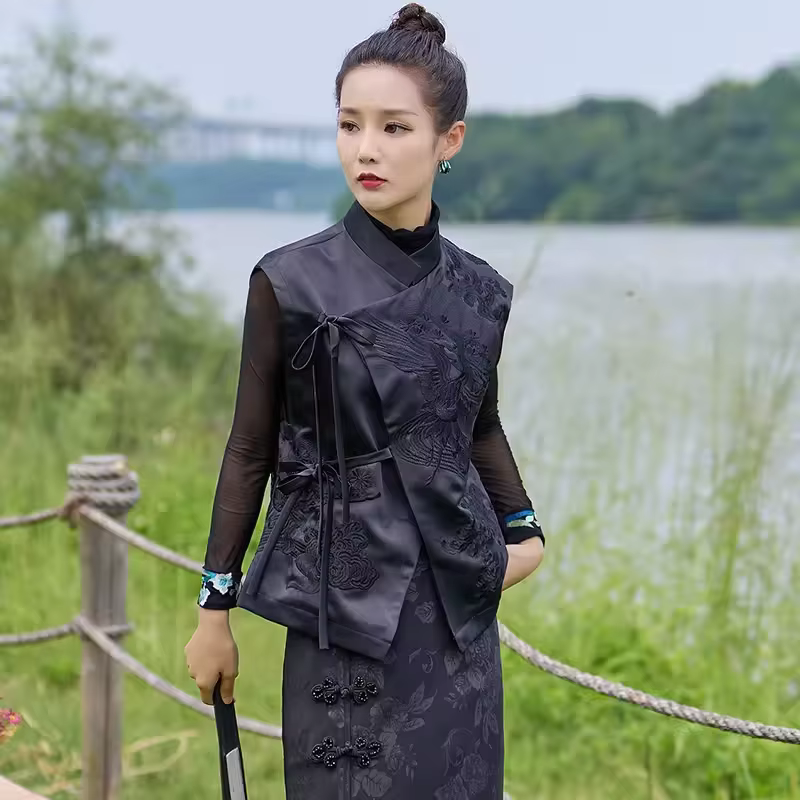 Gilet d'extérieur de Style chinois