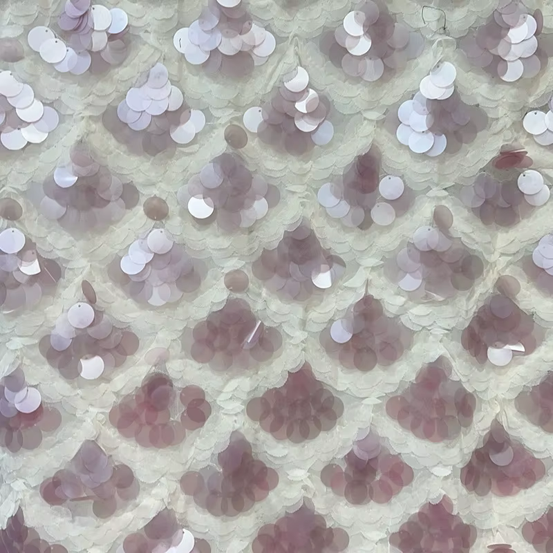 Tissu de Base en maille brodée de paillettes, tissu rond en dentelle à paillettes pour bricolage, robe de soirée de rosée, vêtements de spectacle