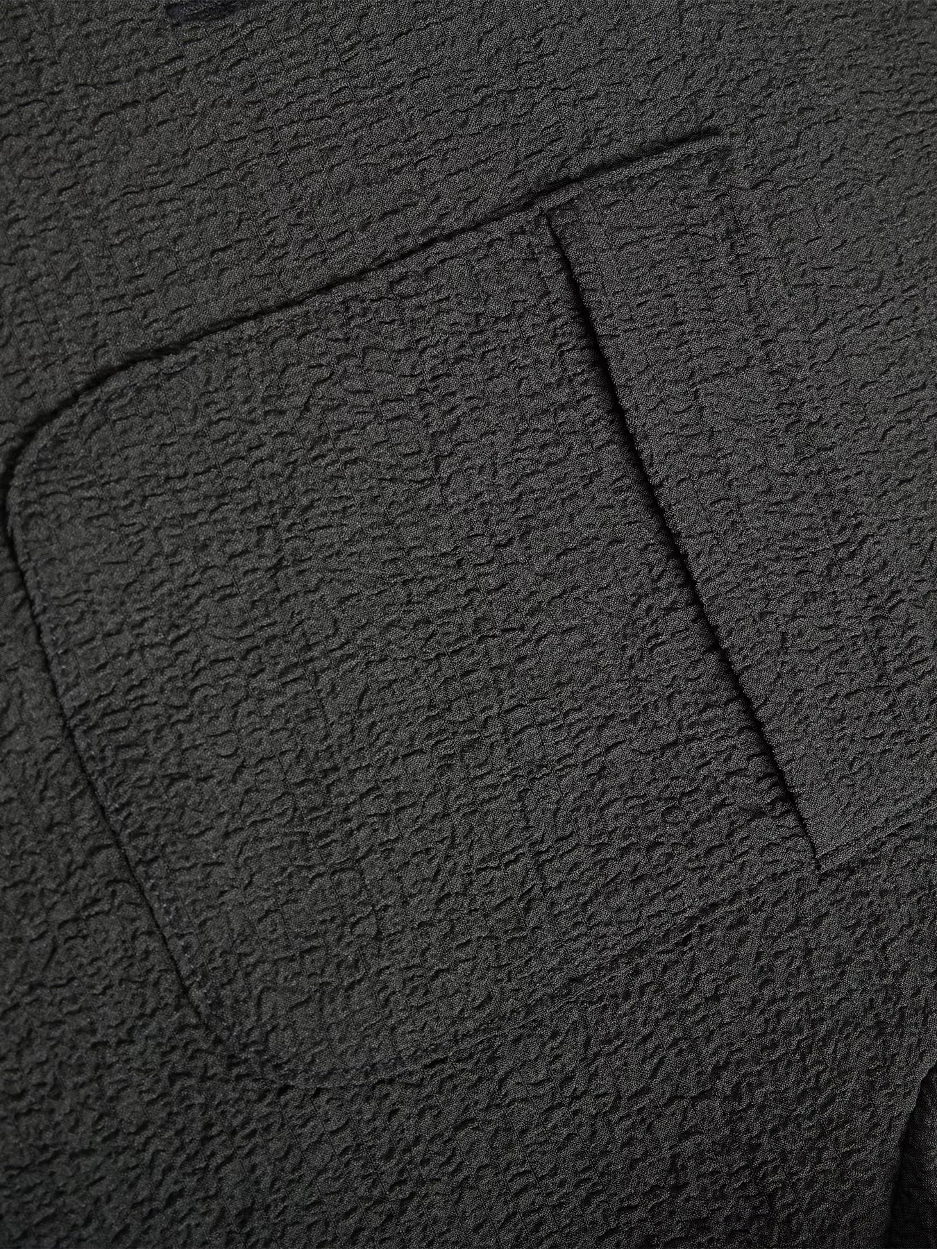 Chemise à col cubain texturée pour homme, décontractée et respirante, à manches courtes, pour l'été
