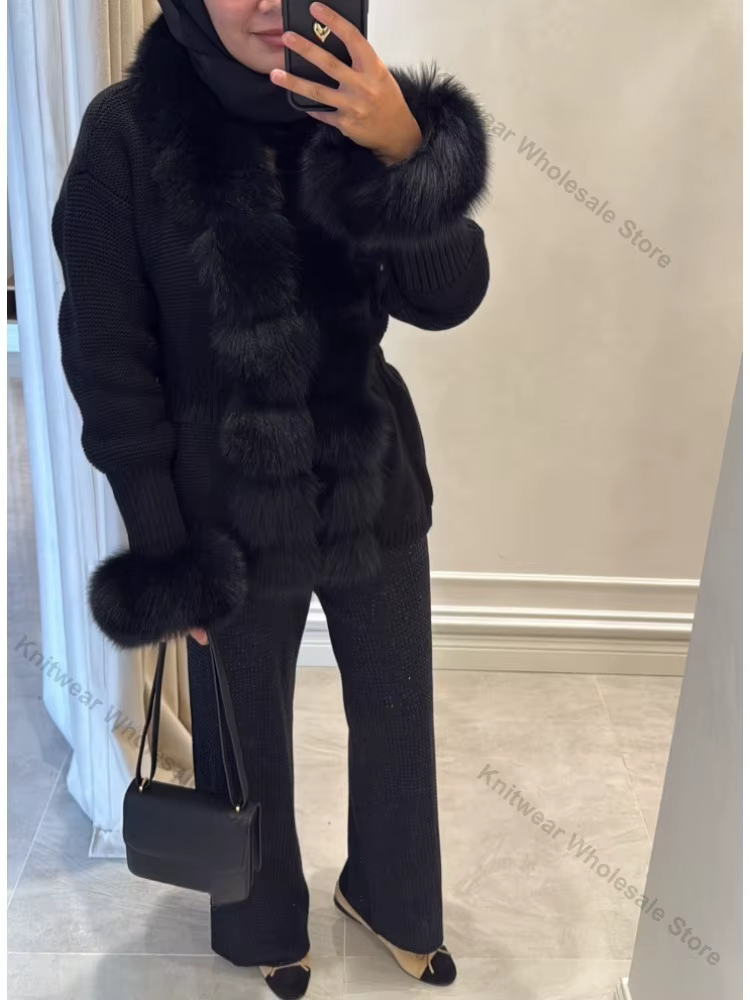 Cardigan pour femme, pull en tricot, col rond, manches longues, extensible, doux, décontracté, élégant, mode de bureau, automne hiver, haut, pull pour femmes