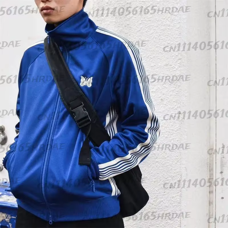 Veste en velours brodée, vêtements de sport pour hommes et femmes, coupe standard, manches longues, fermeture éclair, vêtements d'extérieur tendance JK