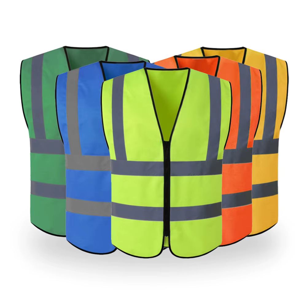 Gilet de travail pour hommes et femmes, avec fermeture éclair, vêtements de travail haute visibilité, uniformes de vêtements de travail pour la Construction