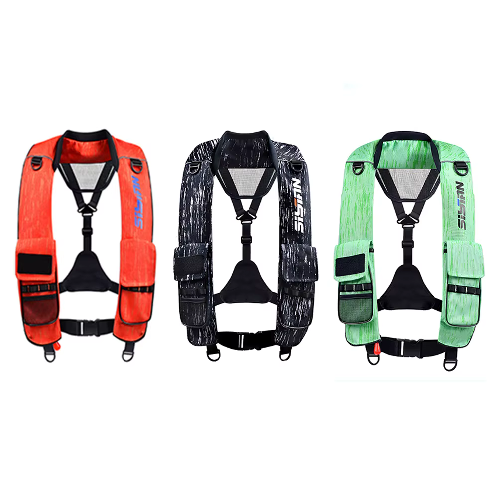 Gilet de sauvetage gonflable automatique professionnel gilet de sauvetage manuel de poche adulte 150N 100N Sport nautique pêche Rafting accessoires de navigation de plaisance