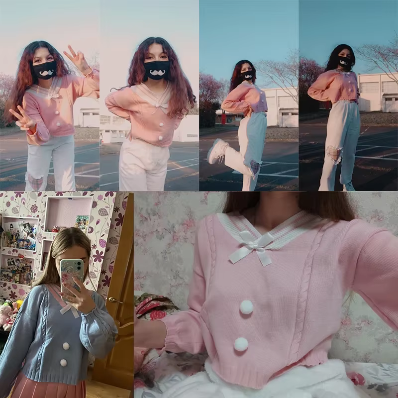 Lucyever-Pulls en tricot à nœud papillon doux pour femmes